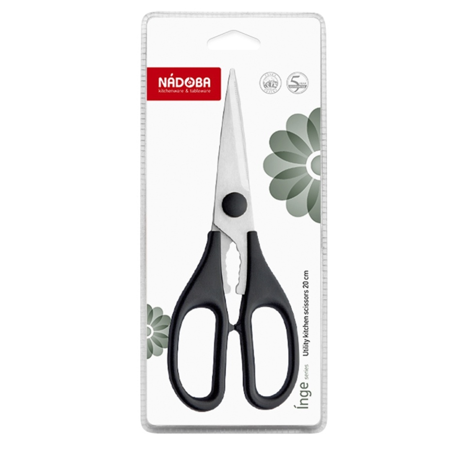 

Универсальные ножницы NADOBA серия Inge 20 см, чёрные, Китай