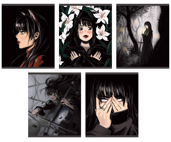 Тетрадь Listoff Обаятельная и мрачная A5 клетка, 48 л, 1 шт, в ассортименте