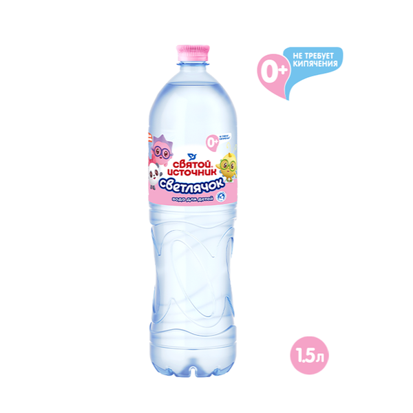 Вода питьевая детская Святой Источник Светлячок негазированная 1,5л