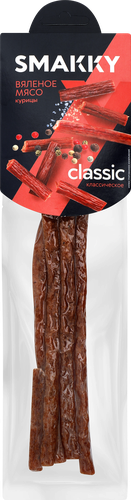 

Мясо птицы сушеное SMAKKY классический вкус, курица, 30г