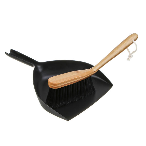 Всёгазин набор для уборки с совком; щётка 34х4,5х8см, совок 35х24х6см, полипропилен, бамбук