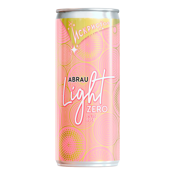 Вино игристое безалкогольное Абрау-Дюрсо Abrau Light Zero розовое сухое 250мл