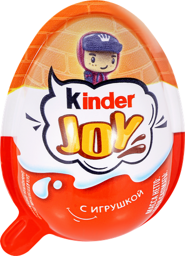 Яйцо с игрушкой Kinder Joy с хрустящими шариками и игрушкой, 1 шт в ассортименте, 20 г