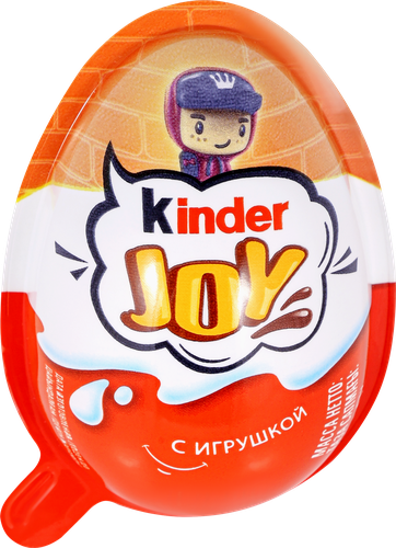 

Яйцо шоколадное Kinder Joy с вафельными шариками с игрушкой дизайн упаковки в ассортименте 1 шт. 20 г