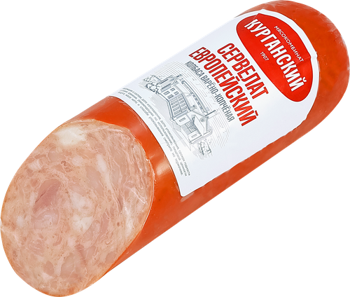 

Колбаса копчено-вареная Курганский стандарт МК Сервелат Европейский, категория В 350 г