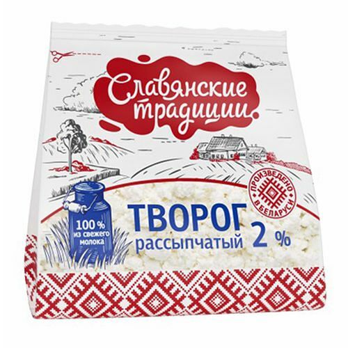 Творог Славянские традиции рассыпчатый 2% 350 г