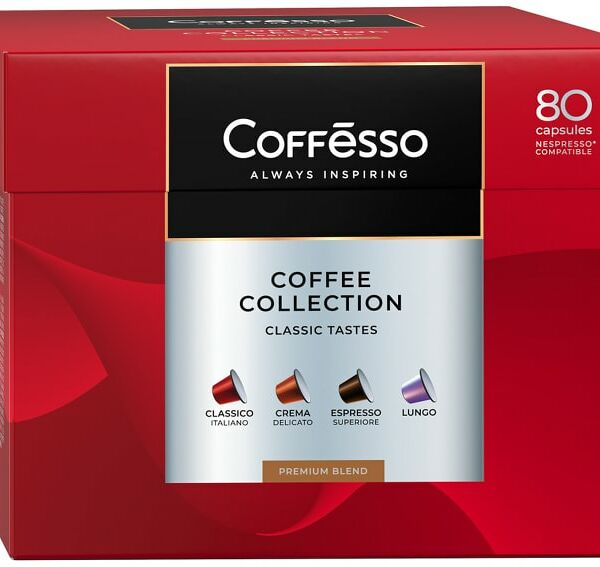 Кофе в капсулах Coffesso Ассорти 4 вкуса 80шт