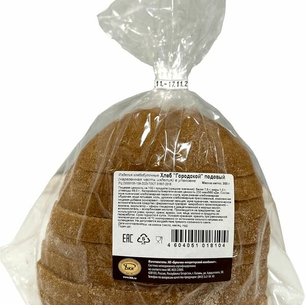 Хлеб БКК Городской нарезка 300г