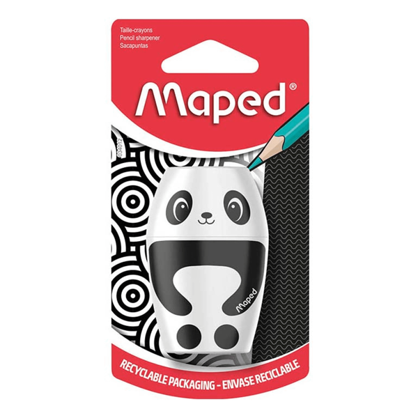 Точилка Maped Shakky, 1 отверстие, с контейнером, в ассортименте,1шт
