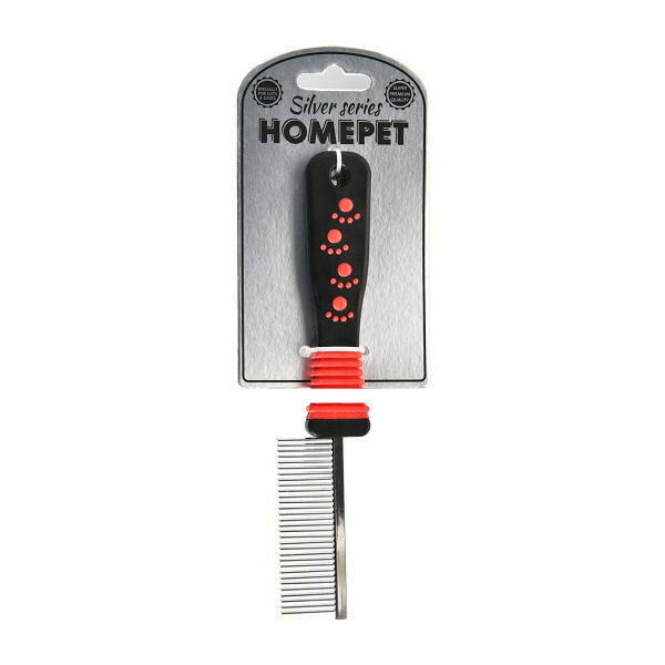 Расческа для животных Homepet Silver Series, металлическая 20х2.5см