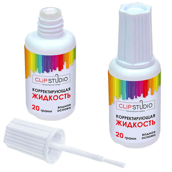 Clipstudio корректирующая жидкость 20 грамм, водная основа, в бутылочке с кисточкой