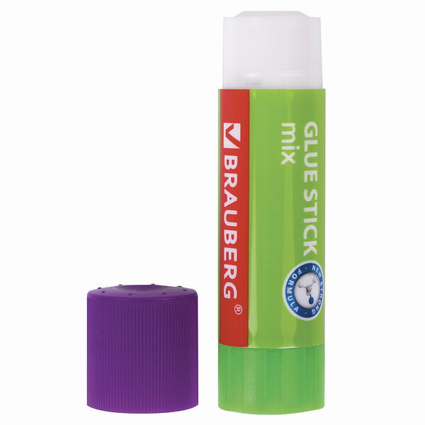 Клей-карандаш Brauberg Mix PVP основа 1 шт в ассортименте