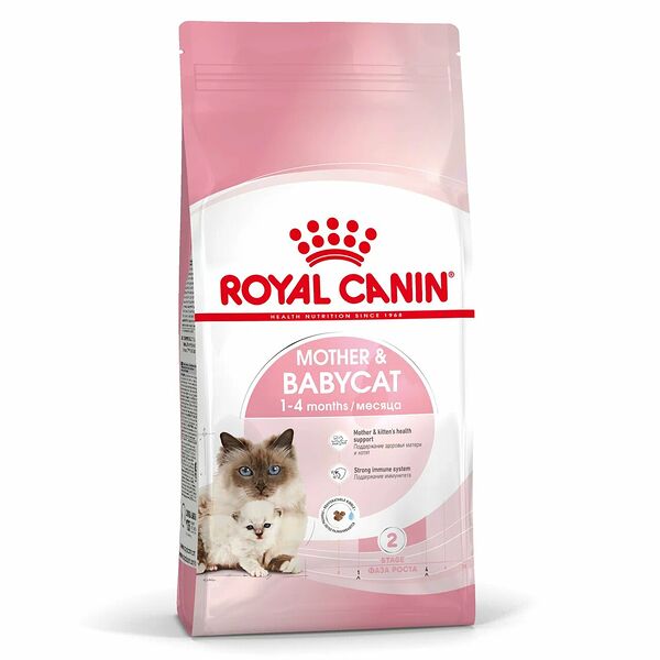 Корм для котят Royal Canin Mother&Babycat в период первой фазы роста и отъема,беременных и кормящих кошек, сухой, 2 кг