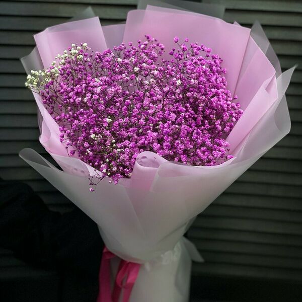 Букет из 5 гипсофил с оформлением