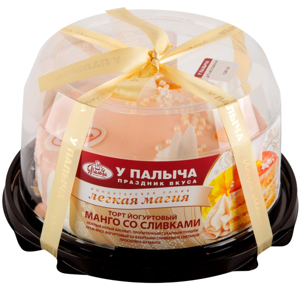 Торт У Палыча Йогуртовый манго со сливками бисквитный