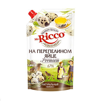 Майонез MR.RICCO на перепелином яйце 67% Premium, 400 мл
