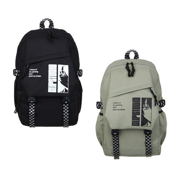 Рюкзак подростковый 44х28х14см, 1 отд., 4 карм., клапан на 2х застежках с карманом, пэ, 2 цвета, в ассортименте