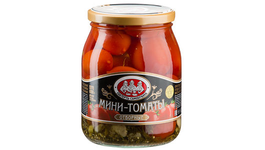 Томаты Скатерть Самобранка черри маринованные стеклянная бутылка