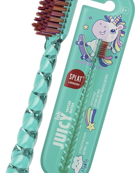 Зубная щетка Splat Магия единорога с 6 лет детская мягкая бирюзовая