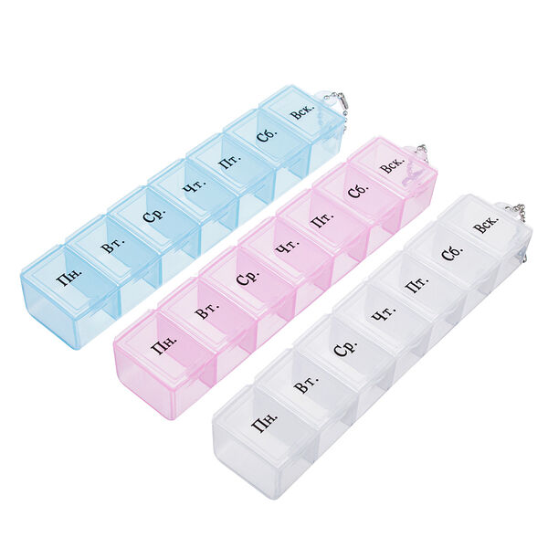 Контейнер для мелочей, 7 отсеков, пластик, 15х3,3см, 