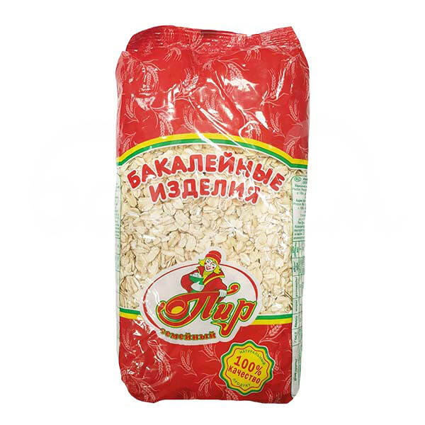 Хлопья Пир 400гр Овсяные Геркулес пакет