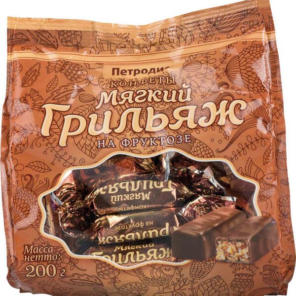 Конфеты Петродиет грильяж на фруктозе