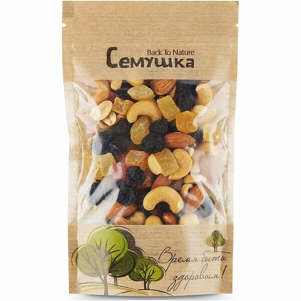 Смесь орехов Семушка жареных сладкая с цукатами, 110г