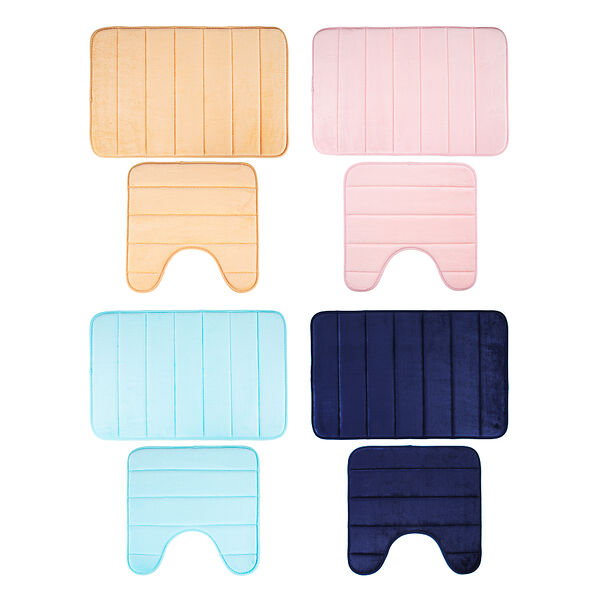 Vetta набор ковриков для ванной и туалета 2 шт., фланель, 45x70см + 45x45см, 