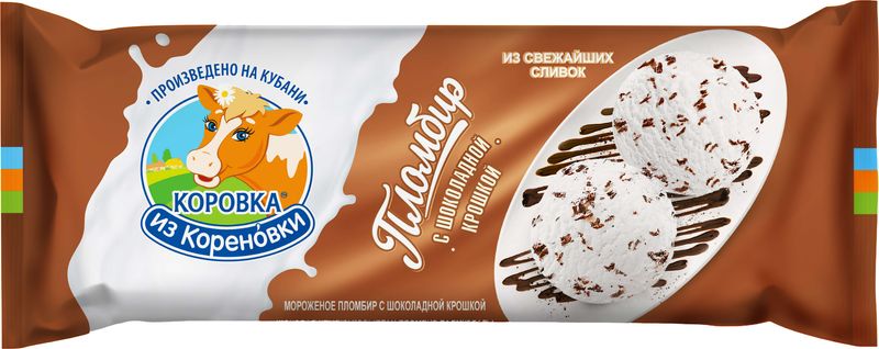 

Пломбир Коровка из Кореновки с шоколадной крошкой 15% 400 г