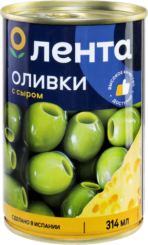 

Оливки с сыром ЛЕНТА зеленые