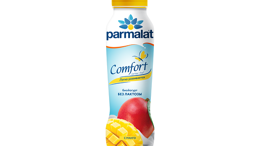 Биойогурт питьевой Parmalat Comfort Манго безлактозный 1,5%