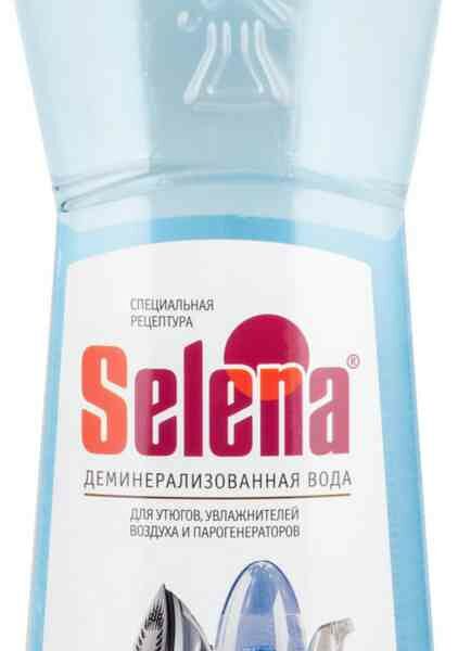 Деминерализованная вода для утюгов, увлажнителей воздуха и парогенераторов Selena, 1 л