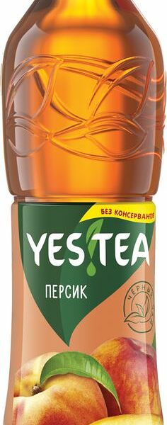 Напиток Yes! Tea Черный чай со вкусом Персика негазированный 1л