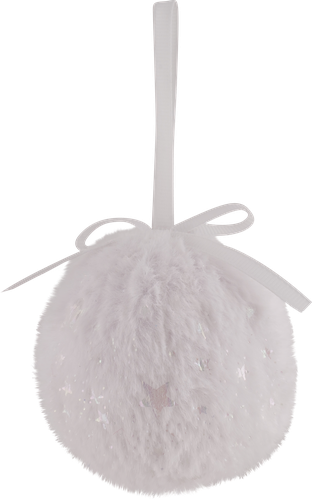 

Шар елочный Homeclub Пушистый с бантиком d=7 см, в ассортименте