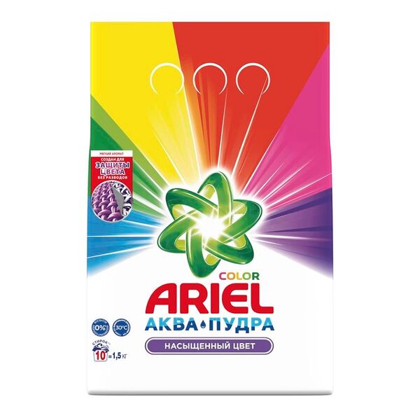 Стиральный порошок Ariel Color Аква+Пудра автомат 1500 г