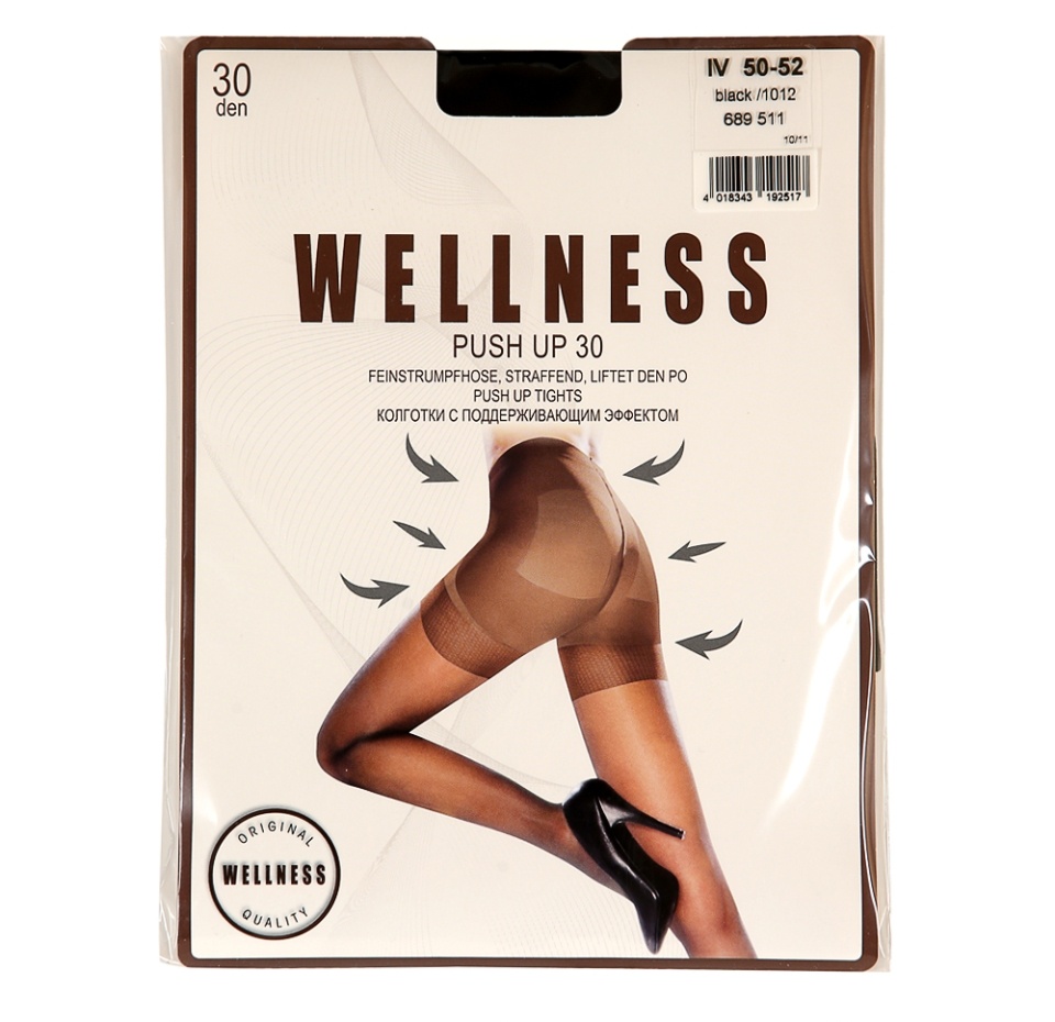 

Колготки WELLNESS Comfort цвет 1012/черный 30 den размер 4 WELLNESS Россия