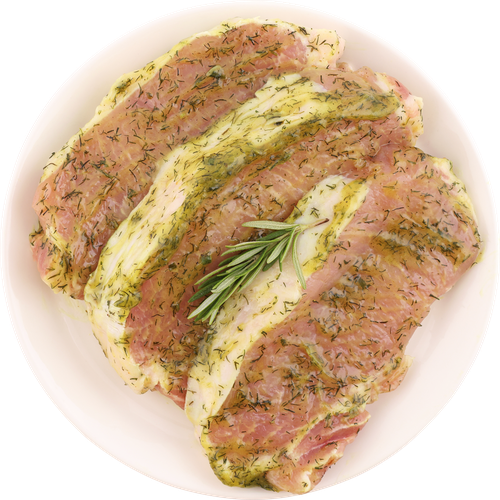 

Стейк из свиной корейки ЛЕНТА FRESH в cливочном маринаде с травами