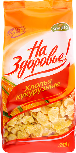Хлопья кукурузные На Здоровье глазированные м/у 350 г