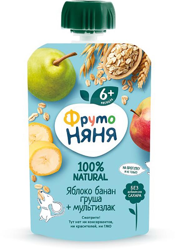 

Пюре Фрутоняня яблоко-банан-груша-мультизлаки