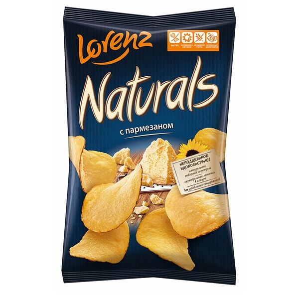 Чипсы картофельные Naturals с пармезаном, 100г