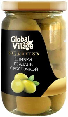 Оливки Global Village Selection зеленые с/к 300г