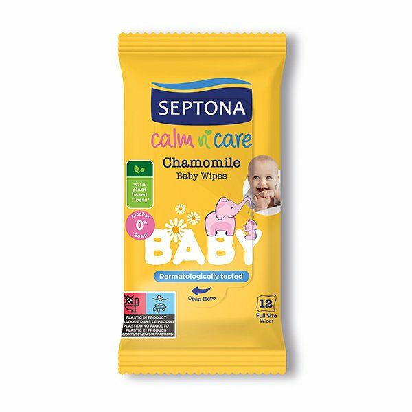 Septona влажные салфетки Baby ромашка N12