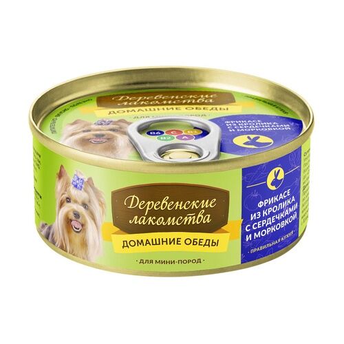 ДЕРЕВЕНСКИЕ ЛАКОМСТВА для собак консервы 100г 