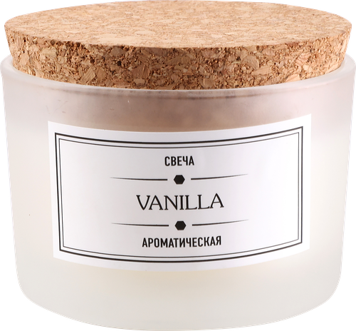 Свеча ароматическая HOMECLUB Vanilla в стеклянной банке, парафин, Арт. TLXXH