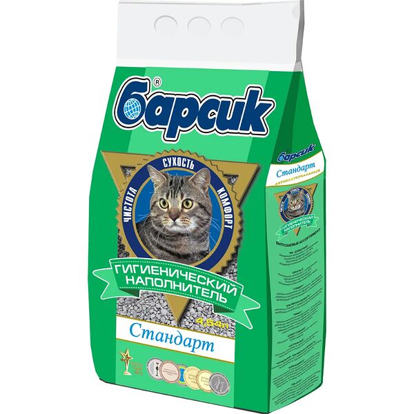 Наполнитель для кошачьего туалета Барсик Стандарт, 4.54 л