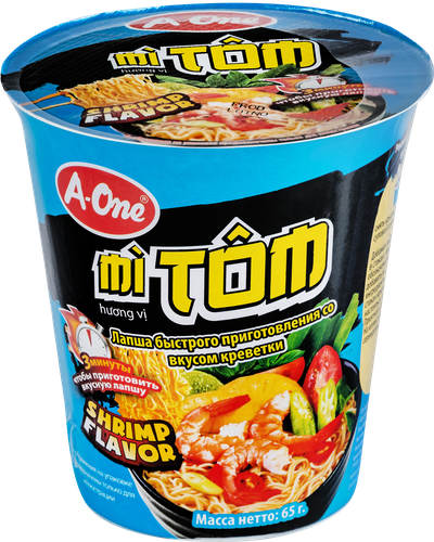 

Лапша A-One со вкусом креветок 65 г