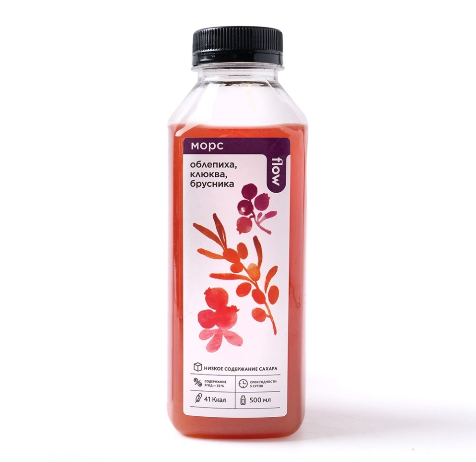 

Морс Flow из облепихи, клюквы и брусники 500 мл