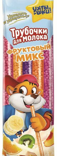 Трубочки для молока Ухтышки фруктовый микс 30г
