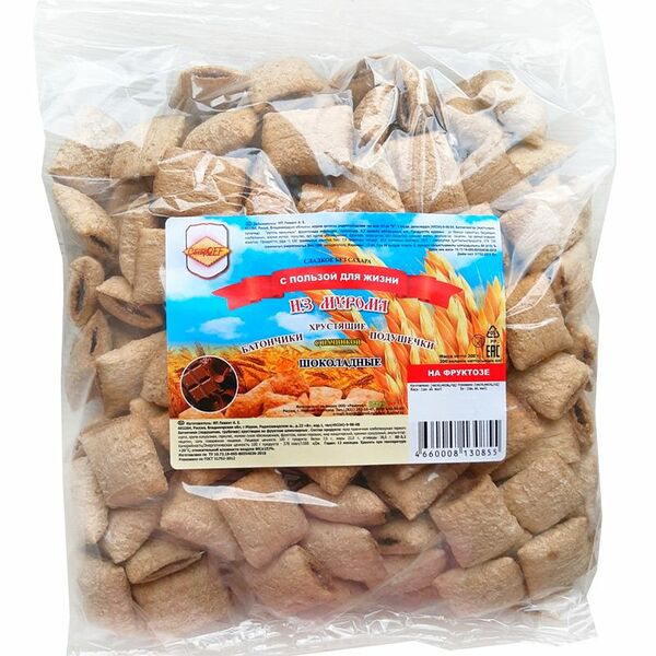 Хрустящие подушечки СахарOFF Шоколадные с начинкой