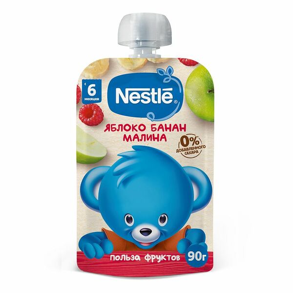 Пюре Nestle Яблоко Банан Малина с 6 месяцев